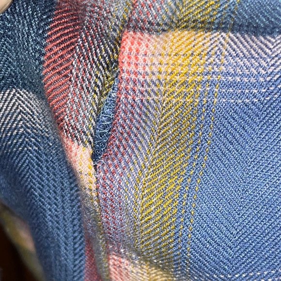 Women's Eddie Bauer‎ Button Up Pink Blue Plaid Super Soft Rayon XS - Picture 4 of 7